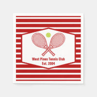 Custom Tennis Country Club Red Striped