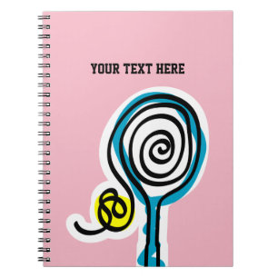 Custom tennis note book gifts for player or coach