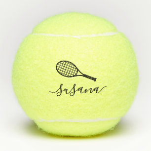 Custom Tennis Player Coach Name Personalised Balls