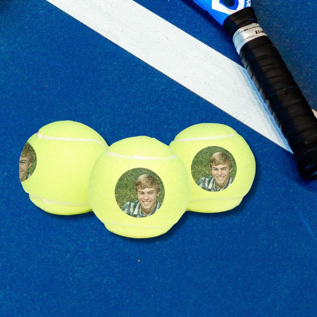 Custom Tennis Player Photo Personalised Sports Tennis Balls (Creator Uploaded)