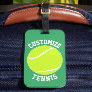 Custom Tennis Team Name / Personalised Text Player Luggage Tag