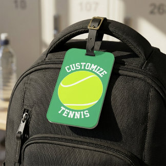 Custom Tennis Team Name / Personalised Text Player Luggage Tag