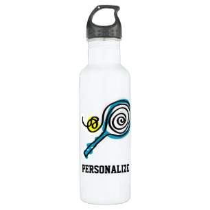 Custom tennis water bottle gift with loop cap