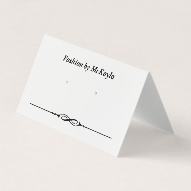 Custom Tent-fold Classic Earring Display Cards (Front)