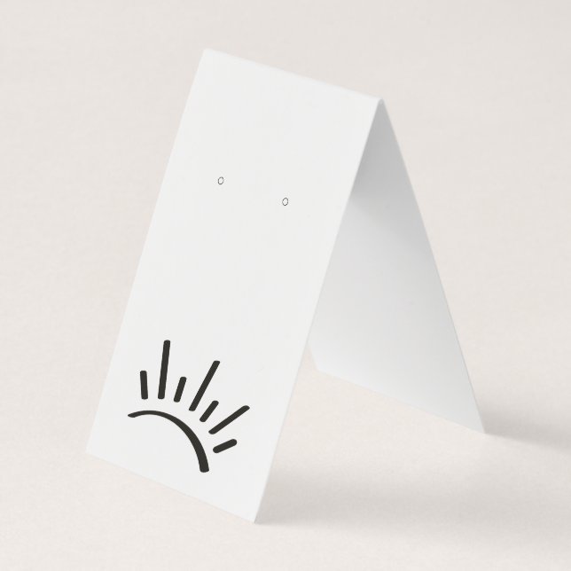 Custom Tent Fold DIY Punch Earring Display Cards (Back)