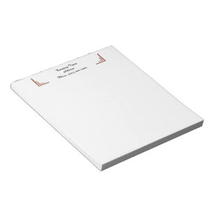 Custom Terracotta Corner Business Notepad
