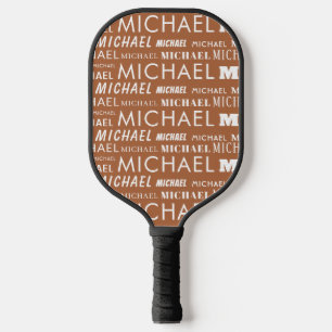 Custom Terracotta Player Name Pattern Pickleball Paddle