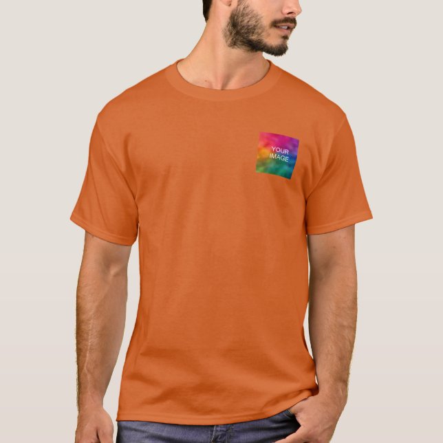Custom Texas Orange Add Image Logo Template T-Shirt (Front)