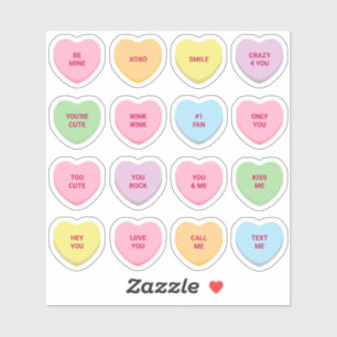 Custom text 16 Valentine's Day conversation hearts