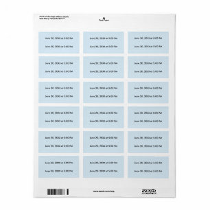 Custom Text 2 Lines, light blue background Label