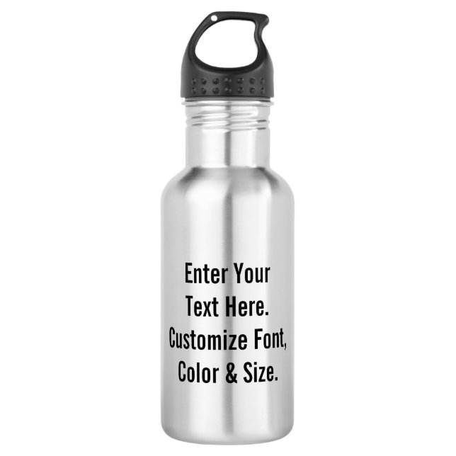 Custom Text 532 Ml Water Bottle (Front)