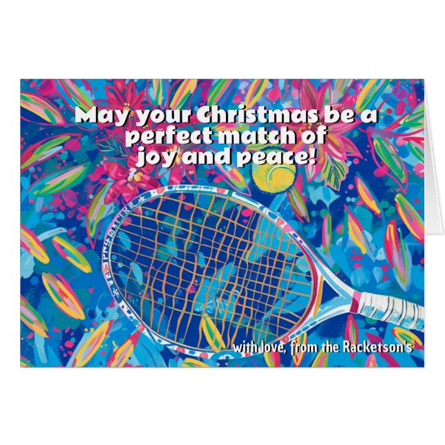🎾🎄Custom text, Ace Your Christmas (Front Horizontal)
