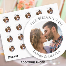Custom Text Add Photo Wedding Sticker