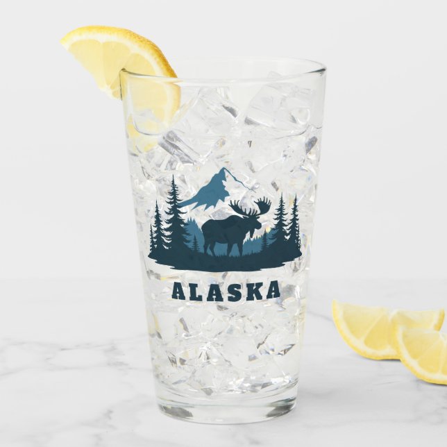 Custom Text ALASKA Glass (Front Ice)
