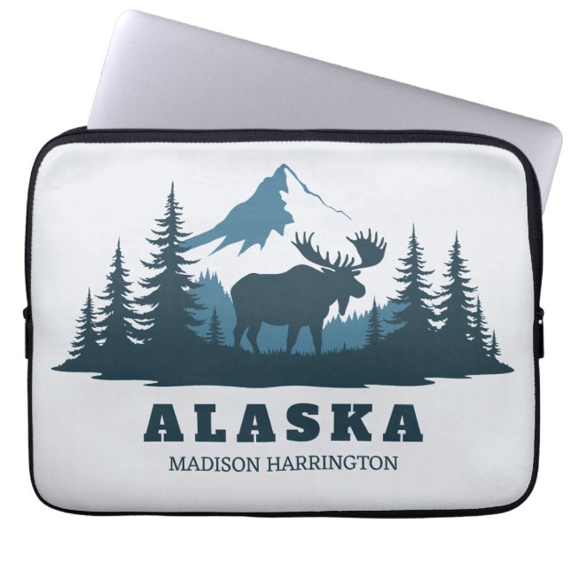 Custom Text ALASKA Laptop Sleeve (Front)