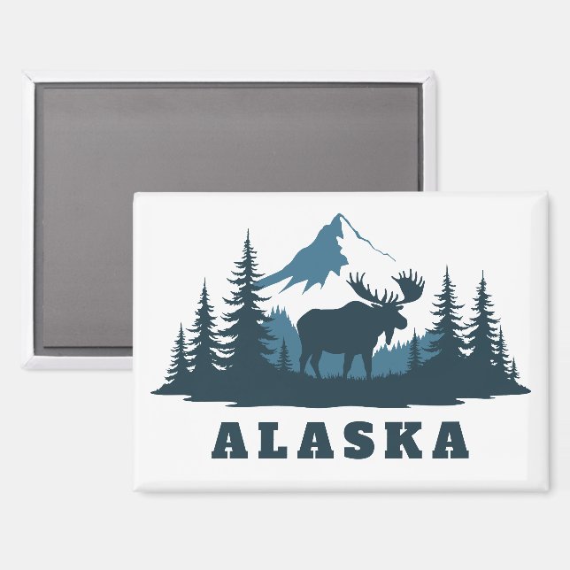 Custom Text ALASKA Magnet (Front/Back)