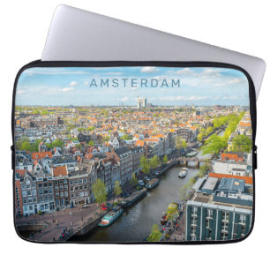 Custom Text Amsterdam Laptop Sleeve
