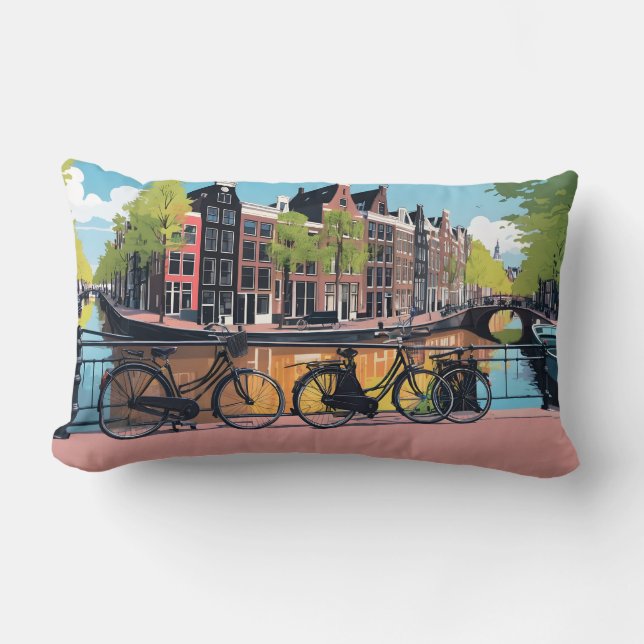 Custom Text Amsterdam Lumbar Cushion (Front)