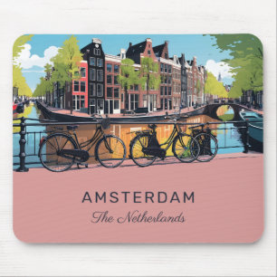 Custom Text Amsterdam Mouse Pad