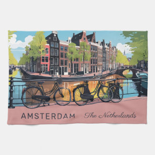 Custom Text Amsterdam Tea Towel