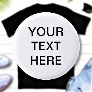 Custom Text And Colour Pinback Button