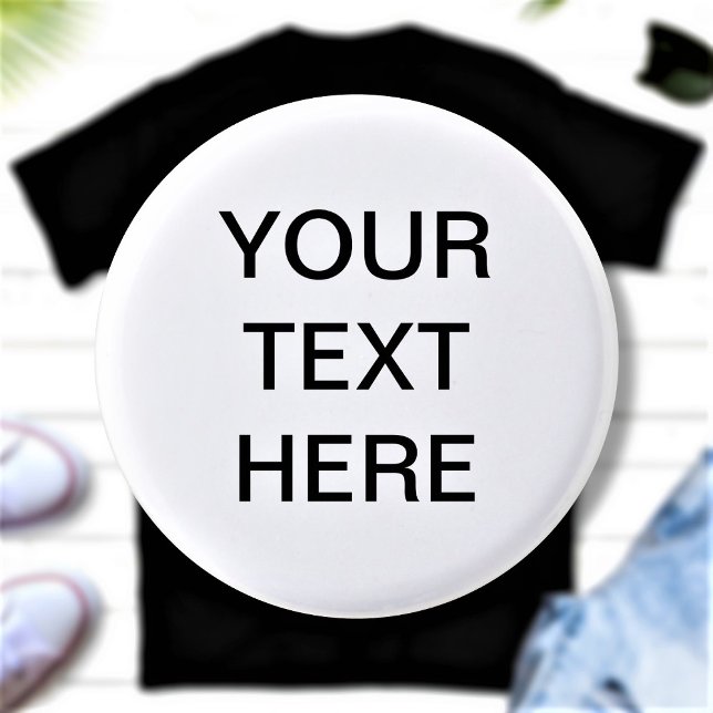 Custom Text And Colour Pinback Button (Creator Uploaded)