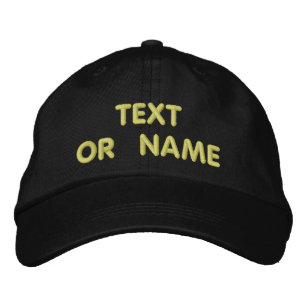 Custom Text and Colours Embroidered Baseball Cap