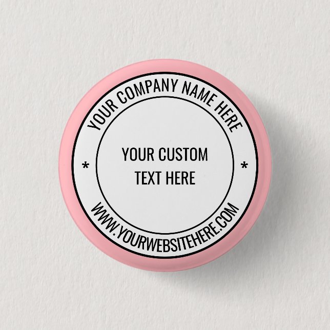 Custom Text and Colours Promotional Your Company 3 Cm Round Badge (Front)