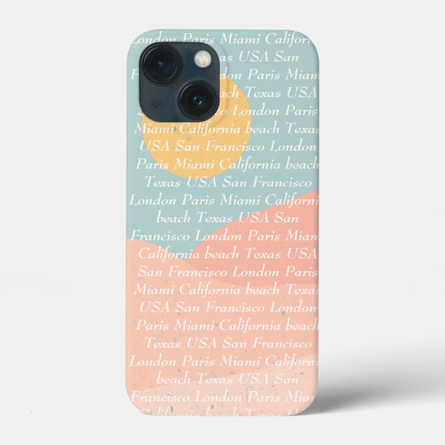 Custom text and image summer colours blue pink cut Case-Mate iPhone case (Back)