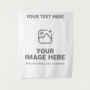 Custom Text and Image  Tapestry