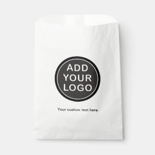 Custom text and logo, photo or graphic favour bags