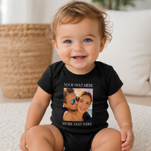 Custom Text and Photo Baby Bodysuit