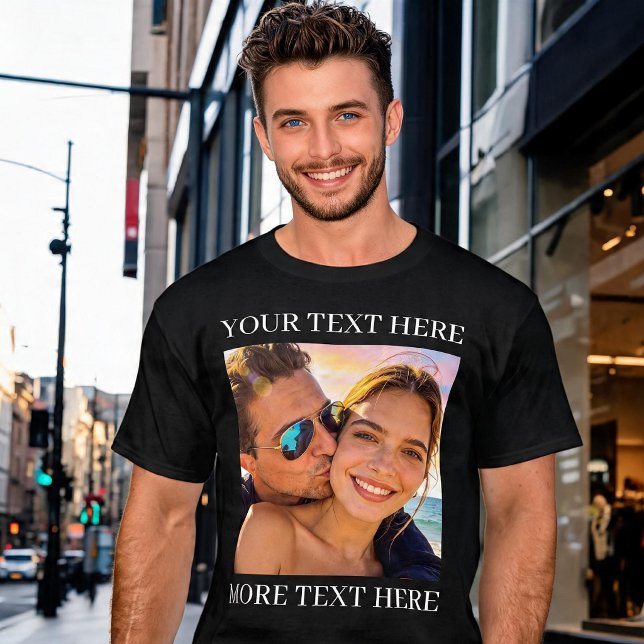 Custom Text and Photo T-Shirt (Creator Uploaded)