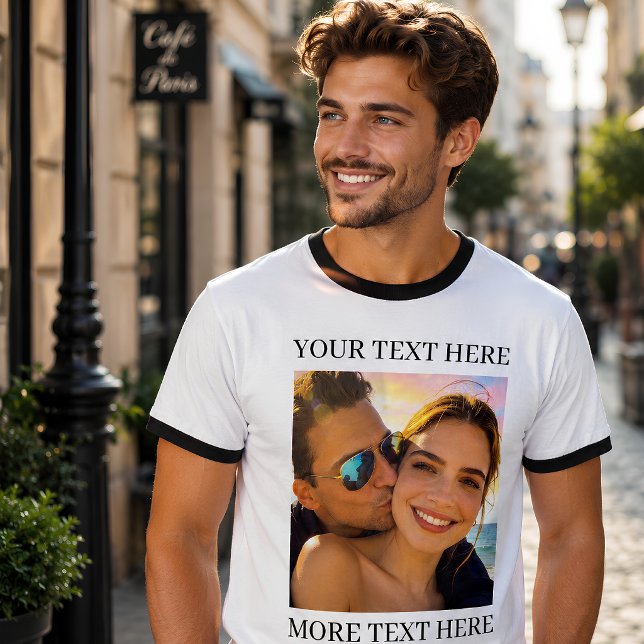 Custom Text and Photo T-Shirt (Creator Uploaded)