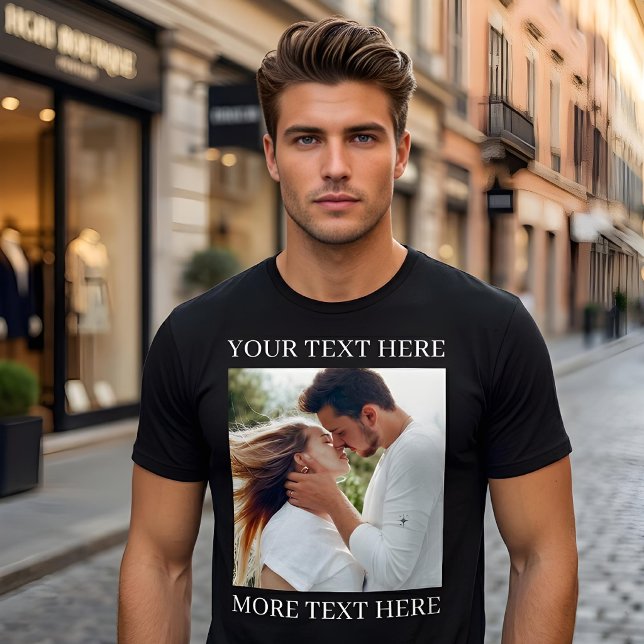 Custom Text and Photo T-Shirt (Creator Uploaded)