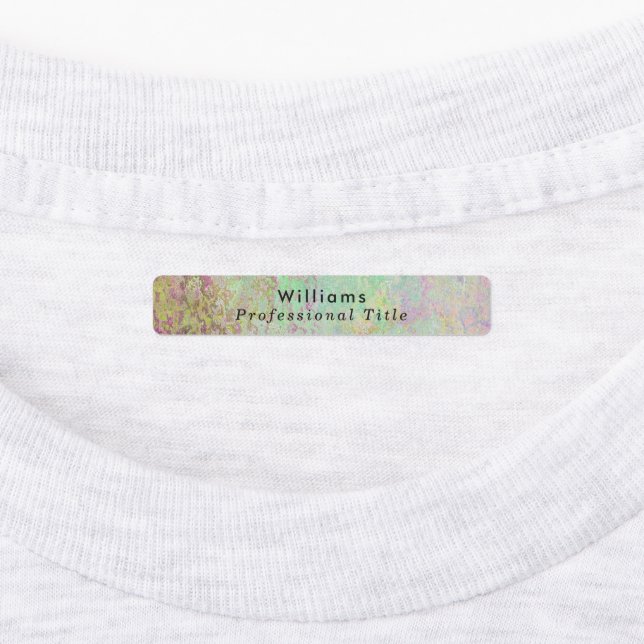 Custom text and pink marble print (Affixed)
