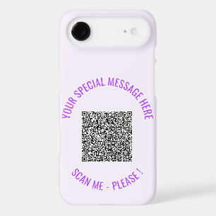 Custom Text and QR Code iPhone Case Choose Colours