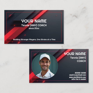 🎾Custom text, Any Coach Custom Coach Business Card