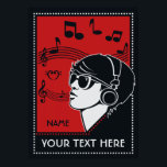 Custom Text Art Deco Music Poster<br><div class="desc">Change the text fields to what you want. You can also change each font and its size and colour by using the "Customise it" function. See my store for more items with this design.</div>