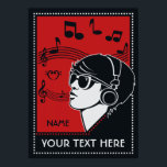 Custom Text Art Deco Music Poster<br><div class="desc">Change the text fields to what you want. You can also change each font and its size and colour by using the "Customise it" function. See my store for more items with this design.</div>