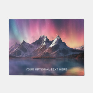 Custom Text Aurora Borealis Doormat