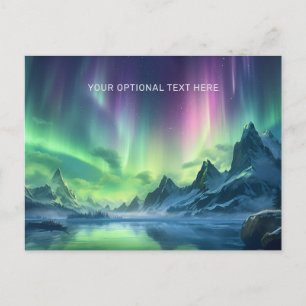 Custom Text Aurora Borealis Postcard