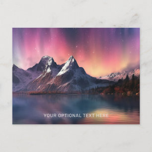 Custom Text Aurora Borealis Postcard