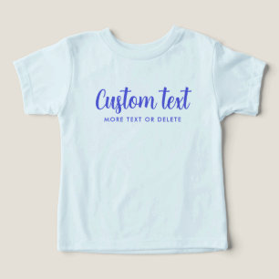 Custom Text Baby Bella Canvas Tri-blend Ice Blue