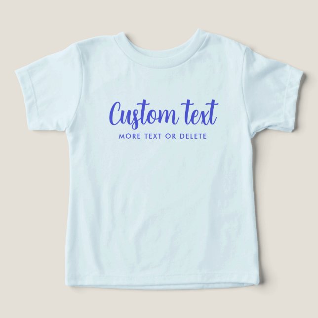 Custom Text Baby Bella Canvas Tri-blend Ice Blue (Design Front)