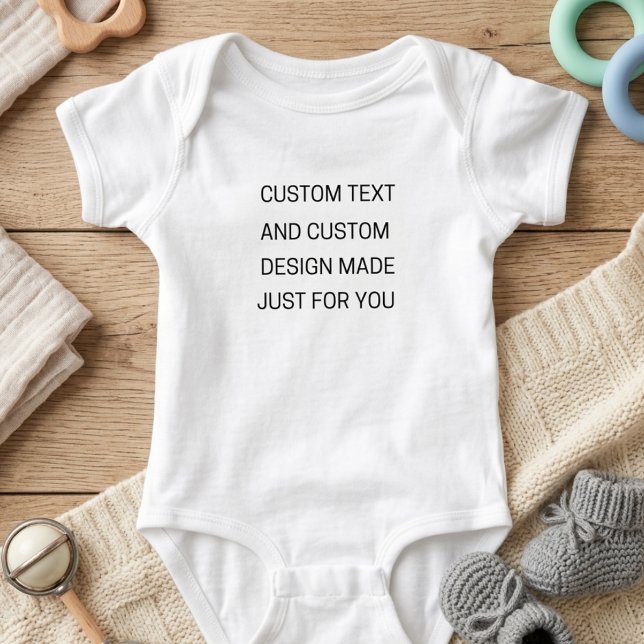 Custom Text Baby Bodysuit (Creator Uploaded)