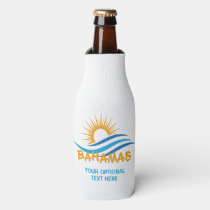 Custom Text Bahamas Bottle Cooler
