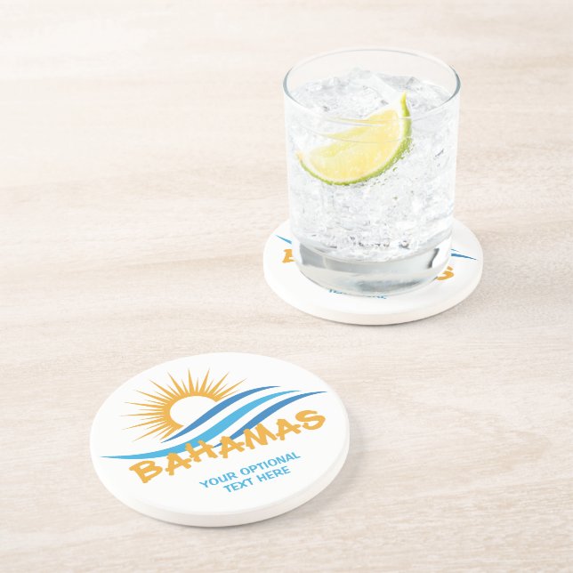 Custom Text Bahamas Coaster (Side)