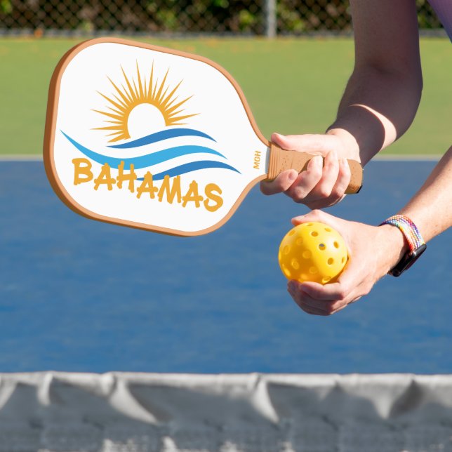 Custom Text Bahamas Pickleball Paddle (Insitu)