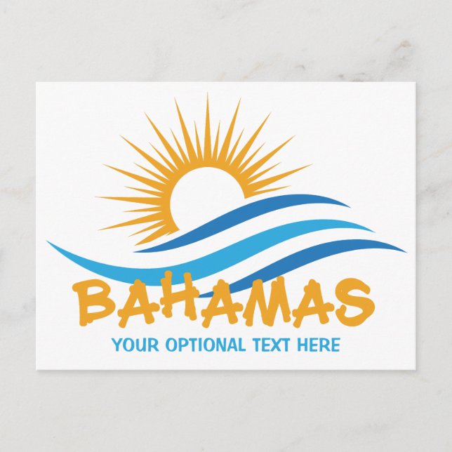 Custom Text Bahamas Postcard (Front)